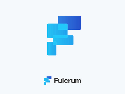 Fulcrum abstract big blockchain data design f fulcrum letter logo