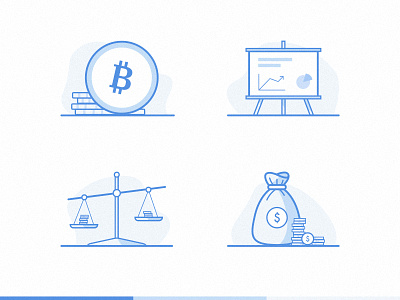 Finance Illustrations bitcoin coin crypto exchange fintech funds illustration index money scales