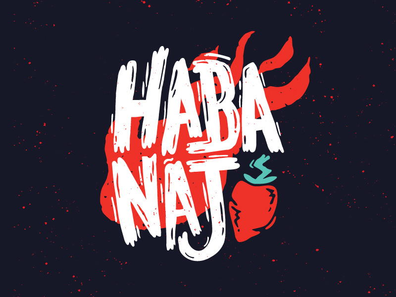 Habanajo branding hot sauce picante chile logo hot sauce