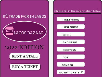 LAGOS BAZAAR Sign-up Sheet dailyui