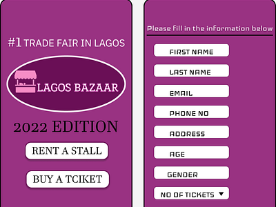 LAGOS BAZAAR Sign-up Sheet
