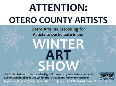 Winter Art Show advertisement graphic design illustration