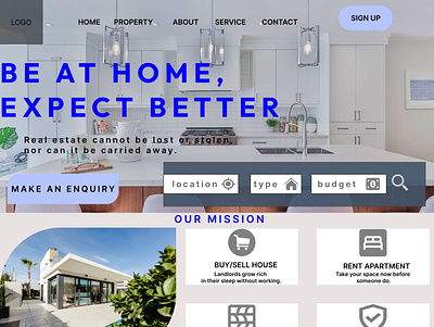 real estate sample logo ux web design