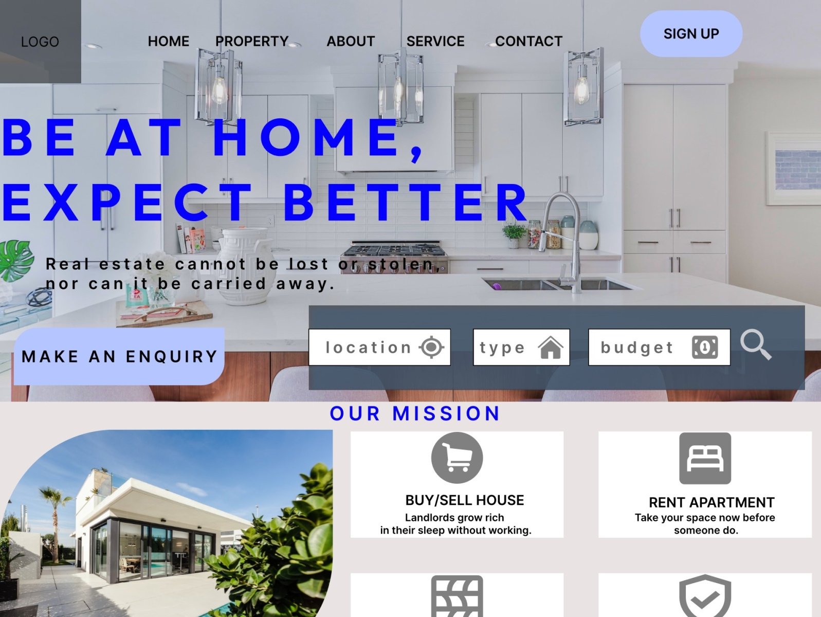 real estate sample by peter iyanda on Dribbble