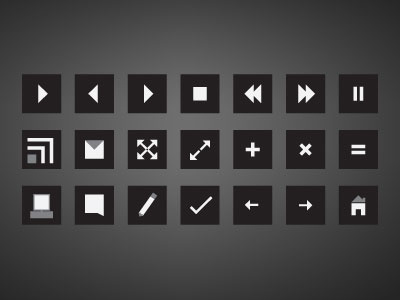 Squared - icon/buttons-preview buttons icons simple squares ui