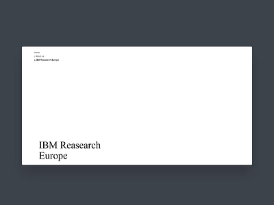 Webflow build | IBM Research Website Animation by Zhenya Rynzhuk animation buildbites editorial graphic design interaction layout ui