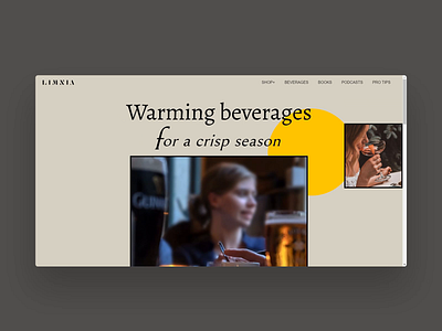 Webflow build | Limnia Collection Beverages by Zhenya Rynzhuk animation buildbites layout scroll smooth webflow