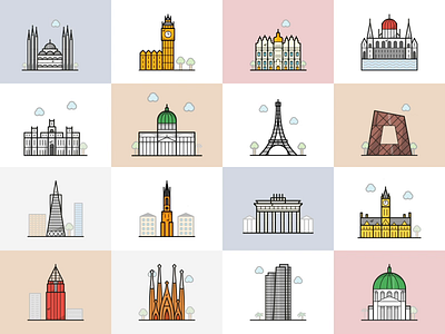 Hello City Kit ae after effect animation app berlin cities city design icon icons illustration london los angeles new york paris ui