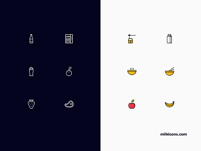 Milk Icons design flat icons graphic design icon icon artwork icon design icon pack icon set icons illustrator interface icons milk icons ui ui ux ui design ui designer ux ux design web design