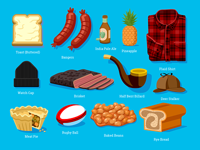 WONGDOODY - Big ol' Batch of Spots #3 emoji food food illustration icons spots stickers vector