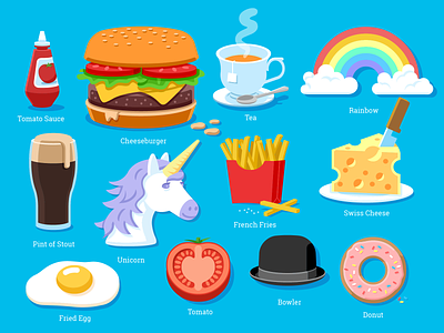 WONGDOODY - Big ol' Batch of Spots #2 emoji food icons spots vector