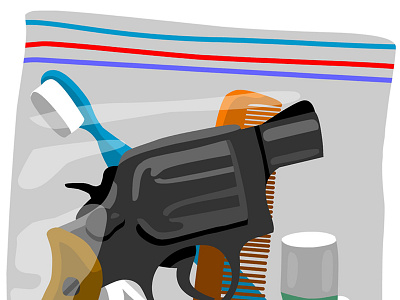 NY Times: Packing Heat design editorial illustration nytimes vector