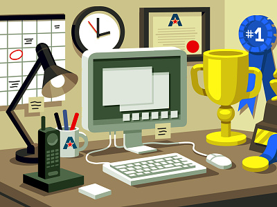 Workspace Award design editorial vector