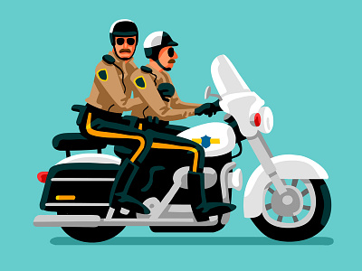 Bestie Patrol illustration police vector