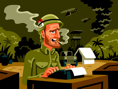 War Reporter illustration vector