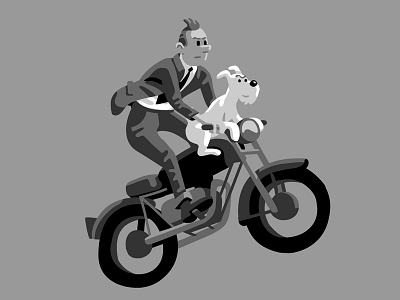 Quantum of Tintin illustration vectober vector