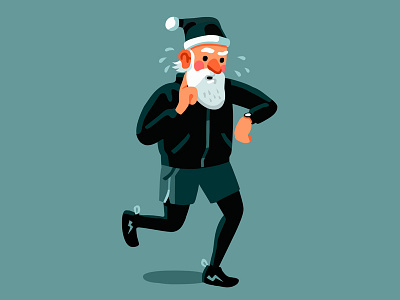 Santa in Training illustration santa vector
