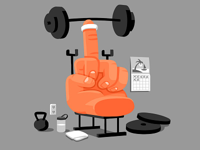 Gym Goals illustration vector