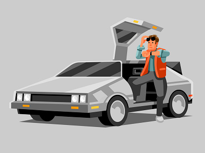 OUTATIME backtothefuture illustration vector