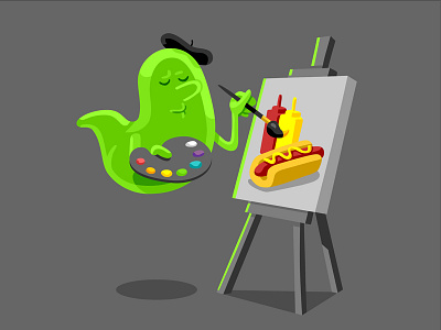 Paint what you love. character ghosbusters illustration slimer vector