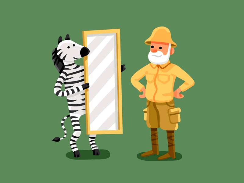 "Be the job hunter, not the job hunted." character illustration vector