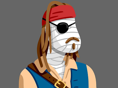 The Mummy getting ready for Halloween. halloween jack sparrow mummy vectober