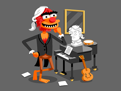 Animal Unplugged illustration muppets vector
