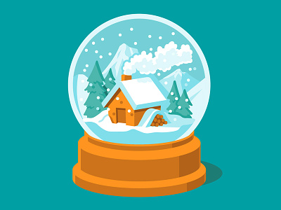 Google Play Music - Snow Globe christmas design google illustration snowglobe vector winter
