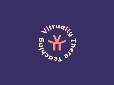 Virtually There Teaching Brand Identity brand branding custom design graphic icon identity illustration logo