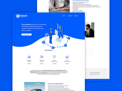 Teneo Software Solutions Website brand branding custom design graphic icon identity illustration logo ui website