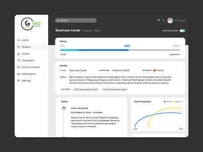 G360 Project Management Software Design