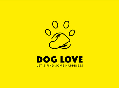 Dog Love Minimal Logo Design design graphic design illustrator logo pet logo