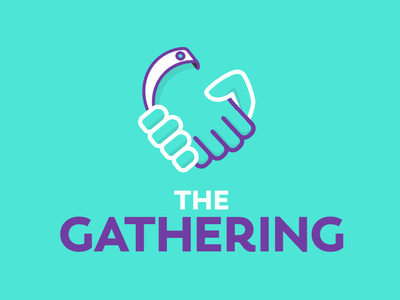 The Gathering Logo church design designer gather handshake logo vector