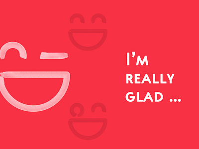 "I'm Really Glad" Card church design greeting card