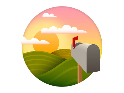 Mailbox Farm Illustration