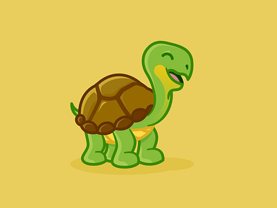 Turtle Illustration animal animals brady cute design dribbble green happy illustration inspired learning minimal new reptile shell turtle vector