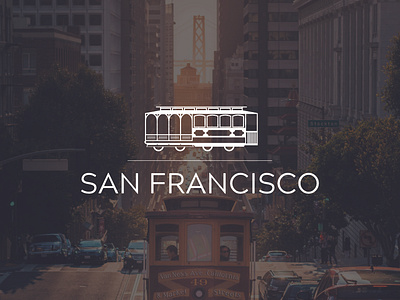 San Francisco california design hills lineart linework new public san francisco transportation trolley