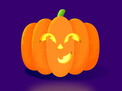 Happy Pumpkin Dribbble cute halloween jack o lantern jackolantern new pumpkin spooky vector