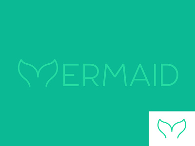 Mermaid M Logo logo logos m mermaid mermaids minimal new ocean sea tail vector