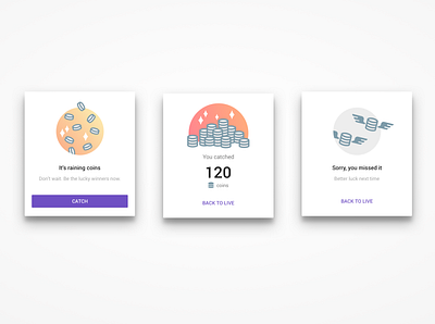 Gamification modal v2 coins design illustration modal design