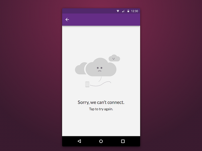 Network error screen by Anjan Shrestha on Dribbble