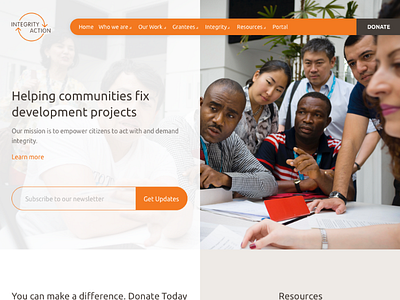 Integrity Action Homepage