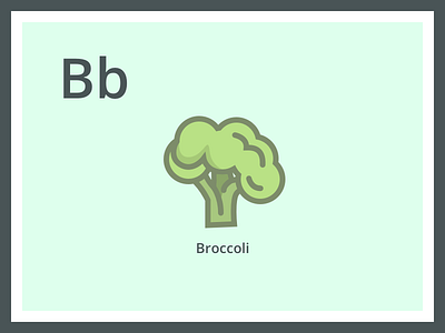 A Broccoli alphabet b food vegetable