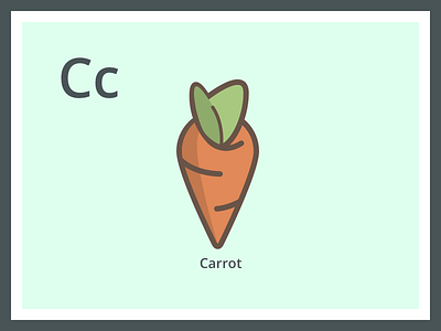 A Carrot alphabet c fruit vegetable