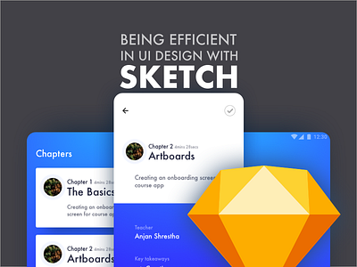 Being Efficient in UI Design with Sketch course libraries plugins sketch sketch app sketch class sketch course skillshare symbols ui ux