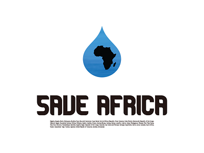 Save Africa design illustration typography