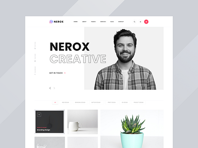 Nerox - Creative Agency Portfolio Website Design react js