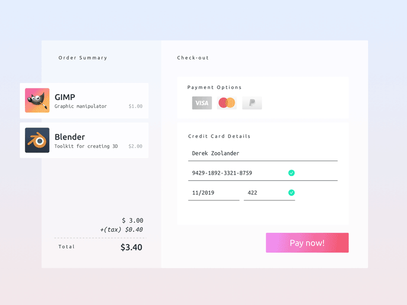 Checkout UI