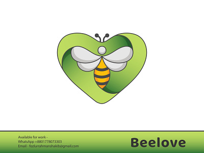 Bee Love Modern logo design