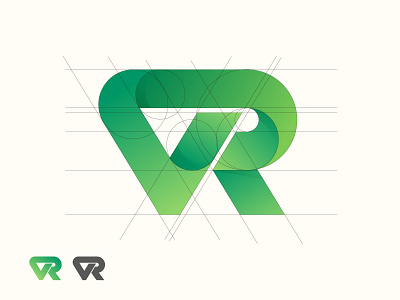 VR Letter logo